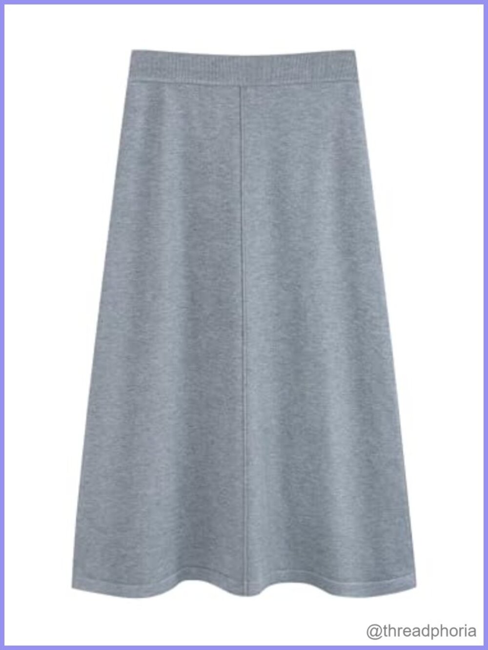 Seta T Women's Ribbed Knit Sweater Midi A-Line Skirt High Waist